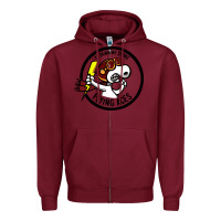 Burgundy flying aces Zipper Hoodie - linhVisuals