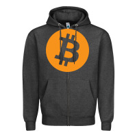Charcoal Heather bitcoin ledger blockchain satoshi btc Zipper Hoodie - linhVisuals