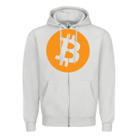 Dove Grey bitcoin ledger blockchain satoshi btc Zipper Hoodie - linhVisuals
