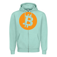 Seafoam bitcoin ledger blockchain satoshi btc Zipper Hoodie - linhVisuals