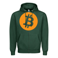 Sports Green bitcoin ledger blockchain satoshi btc Zipper Hoodie - linhVisuals