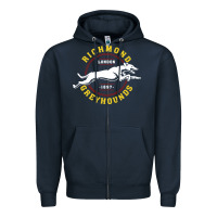 Navy Richmond Greyhounds Lon Don 1897 Zipper Hoodie - linhVisuals