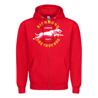 Red Richmond Greyhounds Lon Don 1897 Zipper Hoodie - linhVisuals
