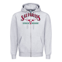 Heather Grey saltgrass steakhouse Zipper Hoodie - linhVisuals