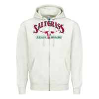 Oatmeal Heather saltgrass steakhouse Zipper Hoodie - linhVisuals