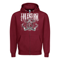 Burgundy halestorm Zipper Hoodie - linhVisuals