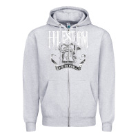 Heather Grey halestorm Zipper Hoodie - linhVisuals