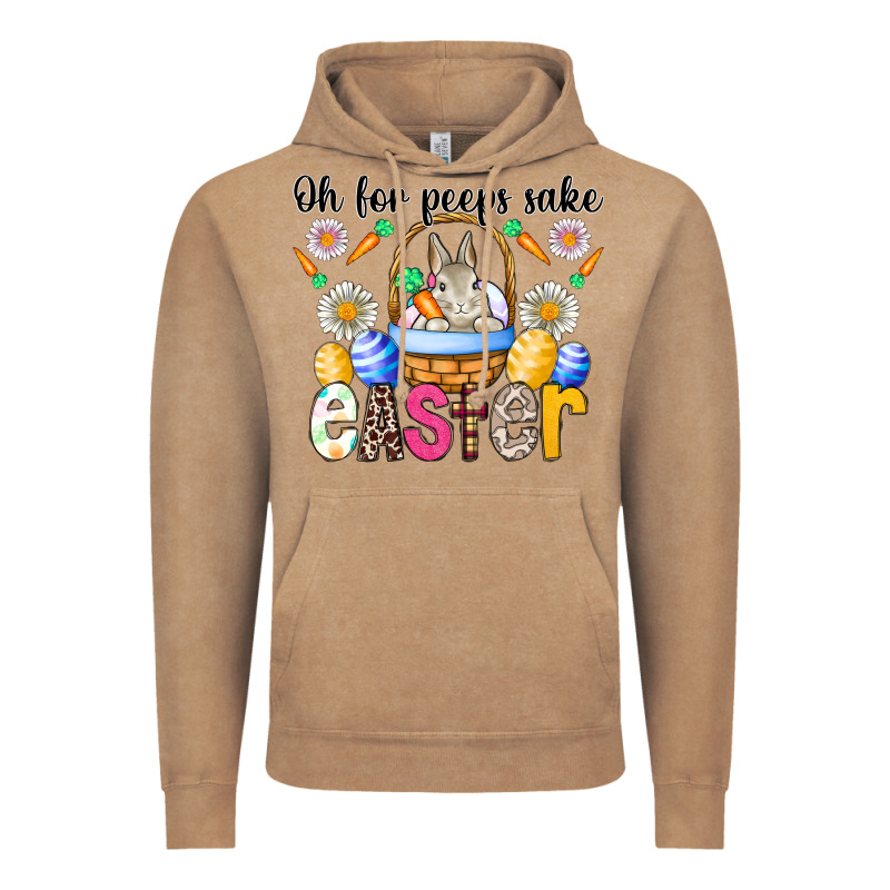 Oh For Peeps Sake Easter Vintage Hoodie by CowhideDigitalArt | Teevron