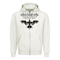 Oatmeal Heather HORIZON FORBIDDEN WEST Zipper Hoodie - linhVisuals