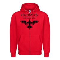Red HORIZON FORBIDDEN WEST Zipper Hoodie - linhVisuals