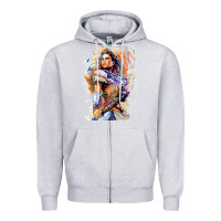 Heather Grey ALOY - HORIZON FORBIDDEN WEST Zipper Hoodie - linhVisuals