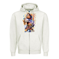 Oatmeal Heather ALOY - HORIZON FORBIDDEN WEST Zipper Hoodie - linhVisuals