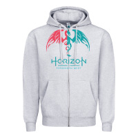 Heather Grey HORIZON FORBIDDEN WEST Zipper Hoodie - linhVisuals