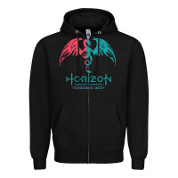 Black HORIZON FORBIDDEN WEST Zipper Hoodie - linhVisuals