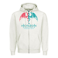 Oatmeal Heather HORIZON FORBIDDEN WEST Zipper Hoodie - linhVisuals