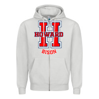 Dove Grey howard 1867 university Zipper Hoodie - linhVisuals