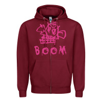 Burgundy arcane league of legends jinx boom Zipper Hoodie - linhVisuals