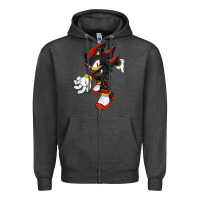 Charcoal Heather Shadow The Hedgehog Zipper Hoodie - linhVisuals