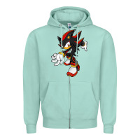 Seafoam Shadow The Hedgehog Zipper Hoodie - linhVisuals