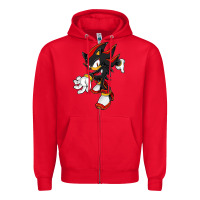 Red Shadow The Hedgehog Zipper Hoodie - linhVisuals