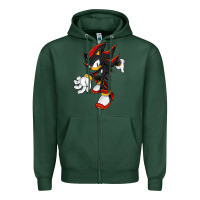 Sports Green Shadow The Hedgehog Zipper Hoodie - linhVisuals