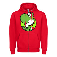 Red Yoshi Anime Zipper Hoodie - linhVisuals