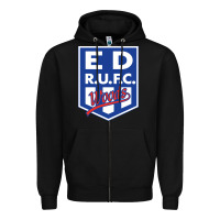 Black eastwood rugby Zipper Hoodie - linhVisuals