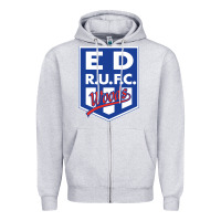 Heather Grey eastwood rugby Zipper Hoodie - linhVisuals
