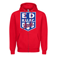 Red eastwood rugby Zipper Hoodie - linhVisuals