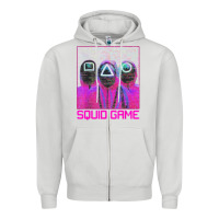 Dove Grey spoky squids games Zipper Hoodie - linhVisuals