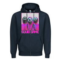 Navy spoky squids games Zipper Hoodie - linhVisuals