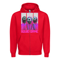 Red spoky squids games Zipper Hoodie - linhVisuals