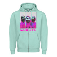 Seafoam spoky squids games Zipper Hoodie - linhVisuals