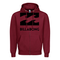 Burgundy billabong Zipper Hoodie - linhVisuals