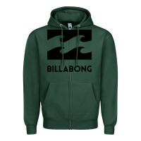 Sports Green billabong Zipper Hoodie - linhVisuals