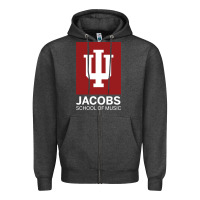 Charcoal Heather jacobs, school of music Zipper Hoodie - linhVisuals
