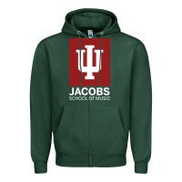Sports Green jacobs, school of music Zipper Hoodie - linhVisuals