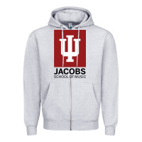 Heather Grey jacobs, school of music Zipper Hoodie - linhVisuals
