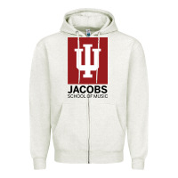 Oatmeal Heather jacobs, school of music Zipper Hoodie - linhVisuals