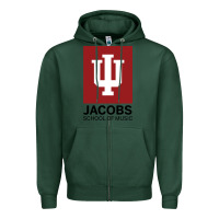 Sports Green jacobs, school of music Zipper Hoodie - linhVisuals