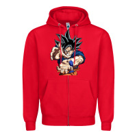 Red goku utra instinct Zipper Hoodie - linhVisuals