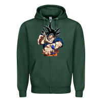 Sports Green goku utra instinct Zipper Hoodie - linhVisuals