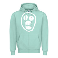 Seafoam the mighty boosh monkey skull Zipper Hoodie - linhVisuals