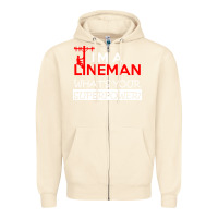 Sandshell im a lineman whats your superpower Zipper Hoodie - linhVisuals