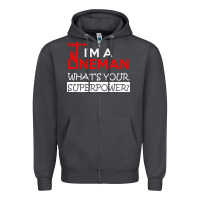 Smoke im a lineman whats your superpower Zipper Hoodie - linhVisuals