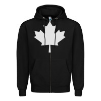 Black canada maple Zipper Hoodie - linhVisuals