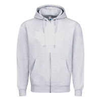 Heather Grey canada maple Zipper Hoodie - linhVisuals