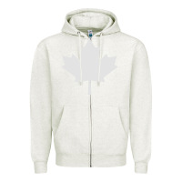 Oatmeal Heather canada maple Zipper Hoodie - linhVisuals