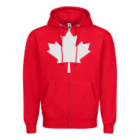 Red canada maple Zipper Hoodie - linhVisuals