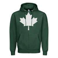 Sports Green canada maple Zipper Hoodie - linhVisuals